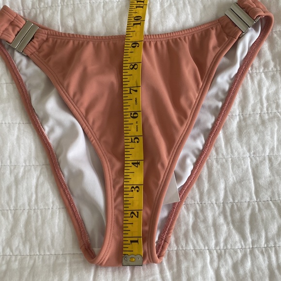 NWT TEA YOU Peachy High Waited Clasp Bikini Bottoms Moderate Coverage Size Large - Picture 7 of 8